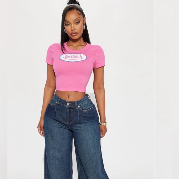 Von Dutch Tops - Von Dutch Crop Baby Tee